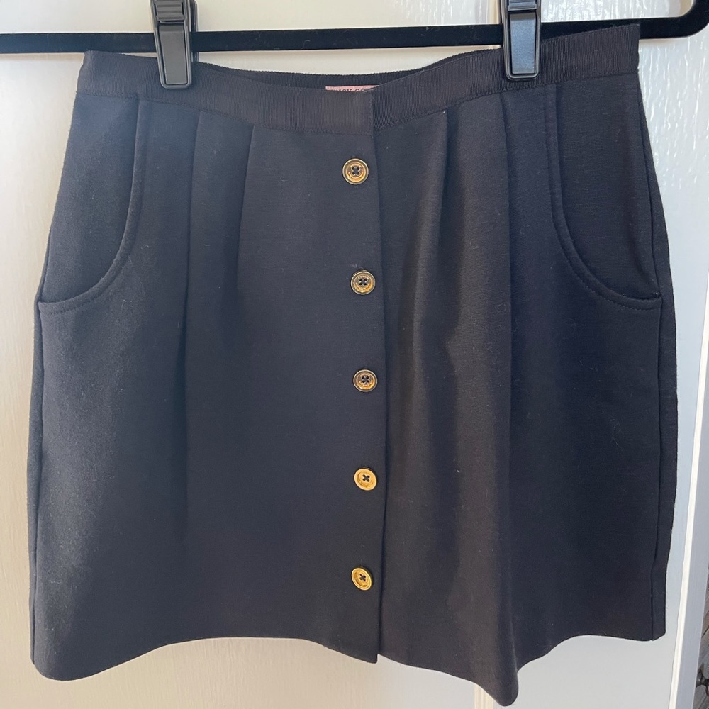 Juicy Couture Navy Skirt w/ gold buttons